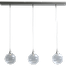 Hanglamp Bocca nikkel 3-lichts glas helder Ø15cm 100x8cm DTW