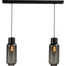 Hanglamp "Lett Rib" zwart 2-lichts beam 100x8