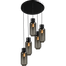Hanglamp "Lett Rib" zwart 5-lichts doorsnede 50cm