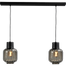 Hanglamp "Lett Rib" zwart 2-lichts beam 100x8cm