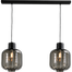 Hanglamp "Lett Rib" zwart 2-lichts beam 100x8cm