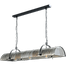 Industriële hanglamp Petrol oud staal breedte 140cm 3x E27