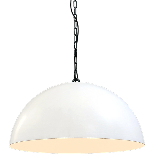 Industriële hanglamp Larino Ø50cm wit buitenkant
