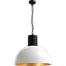 Industriële hanglamp Larino Ø50cm wit buitenkant E27