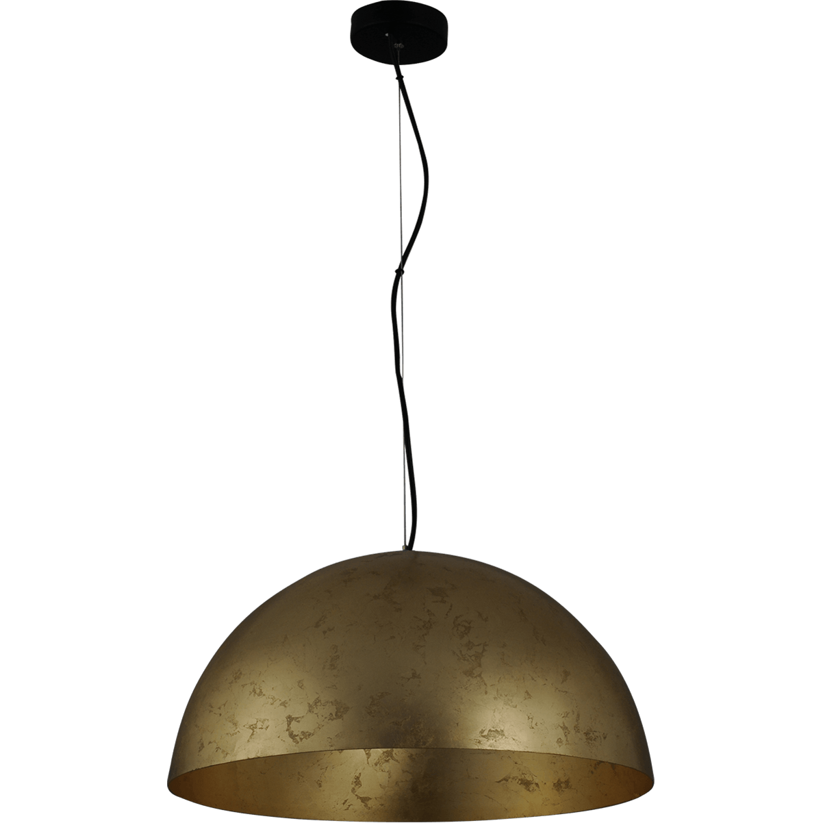 Hanglamp Larino Ø50cm bladgouden buitenkant - bladgouden binnenkant - stalen draad 150cm - MASTERLIGHT