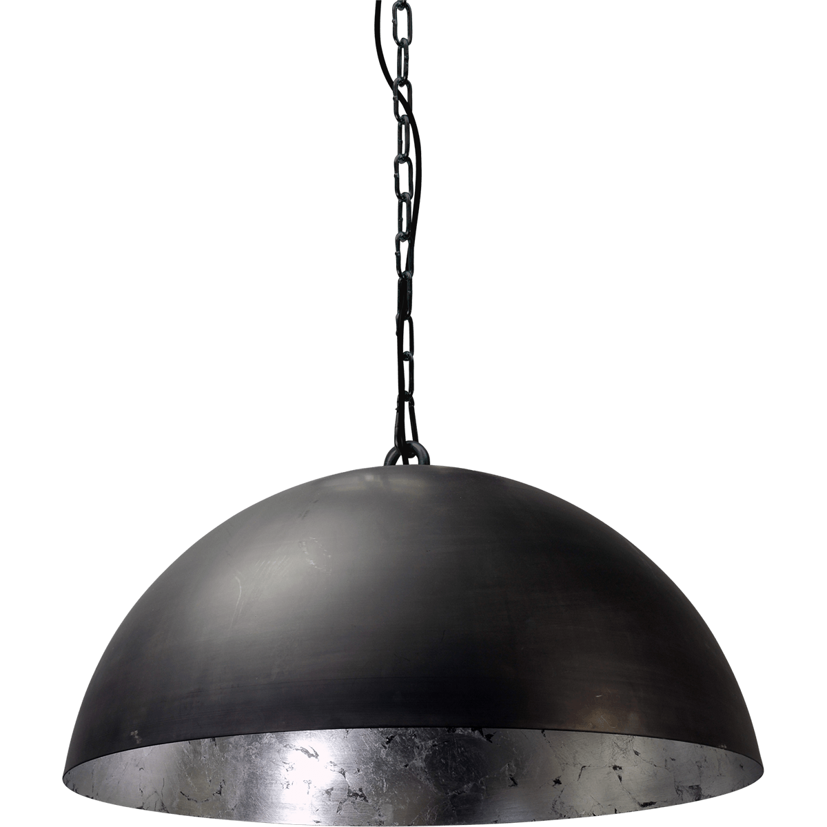 Industriële hanglamp Larino Ø50cm gunmetal buitenkant