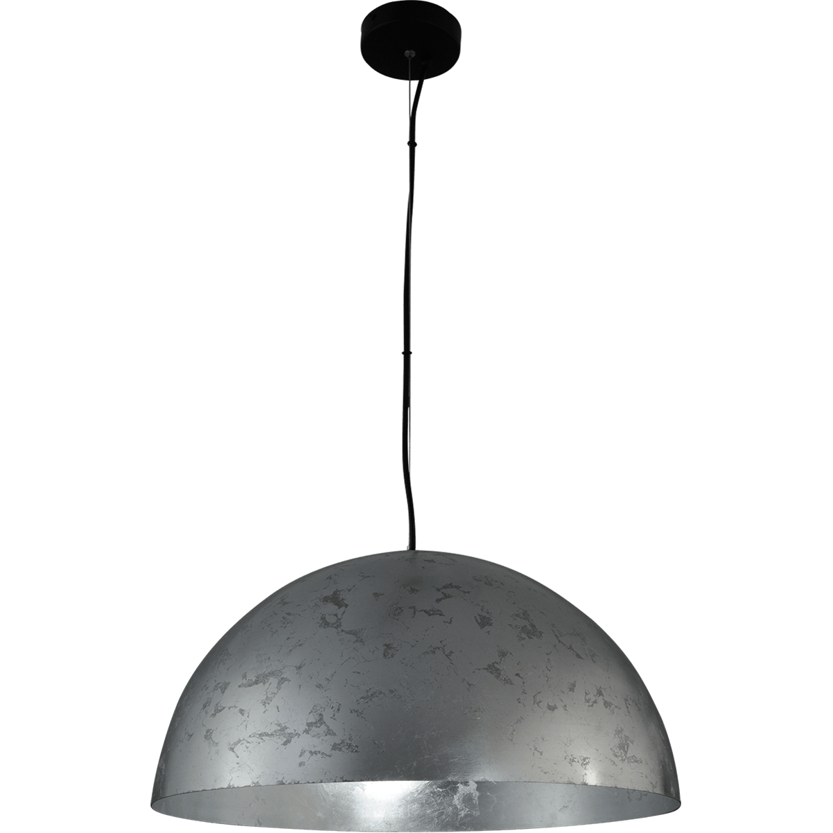 Hanglamp Larino Ø50cm bladzilveren buitenkant - bladzilveren binnenkant - stalen draad 150cm - MASTERLIGHT