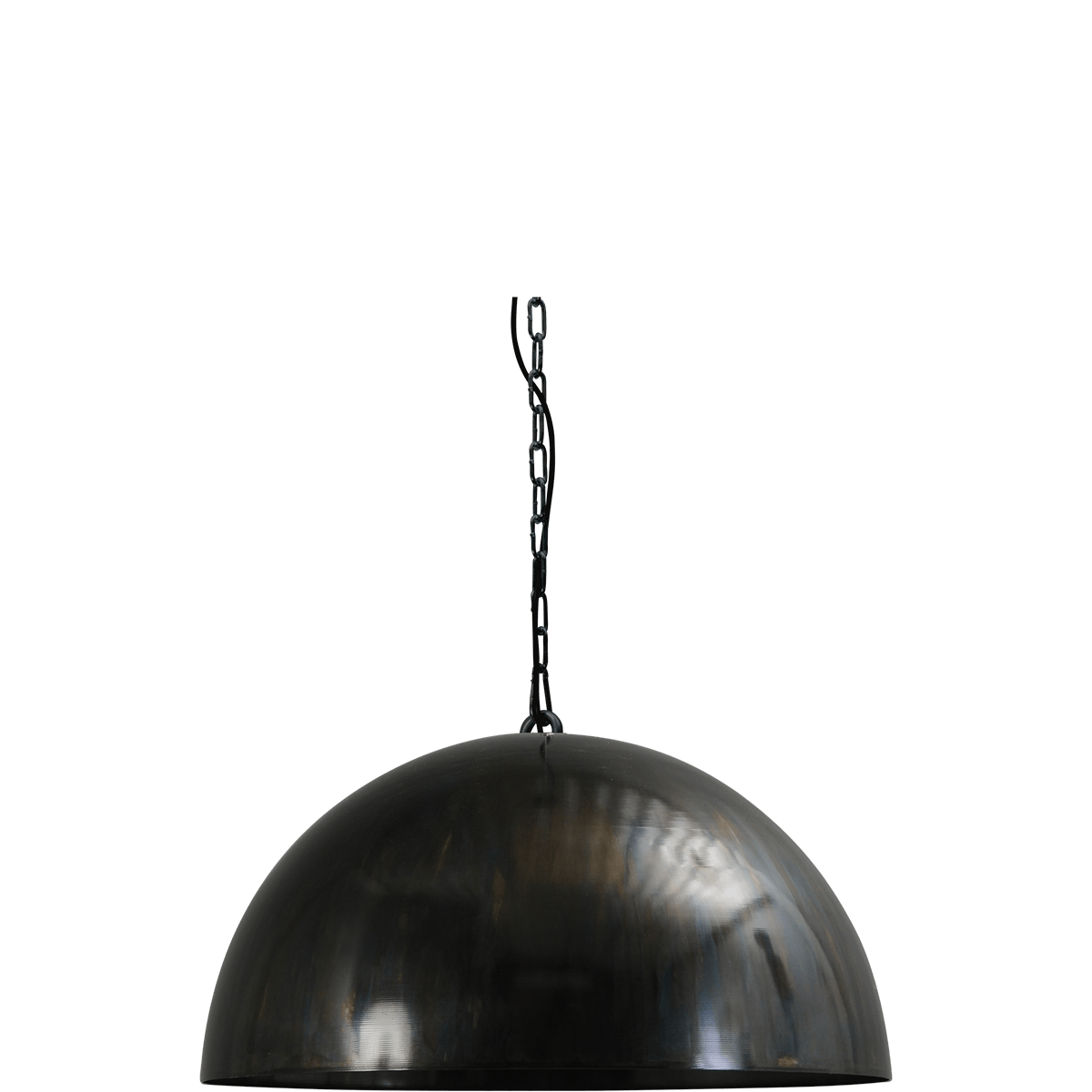 Industriële hanglamp Larino Ø50cm dappled oil buitenkant