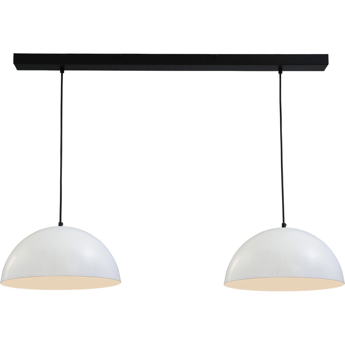 Industriële hanglamp Larino Ø40cm wit/wit