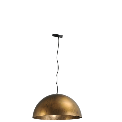 Industriële hanglamp Larino Ø40cm antiek messing buitenkant