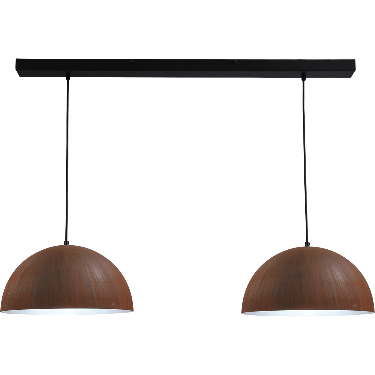 Industriële hanglamp Larino Ø40cm roest/wit