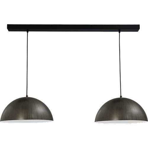 Industriële hanglamp Larino Ø40cm gunmetal/wit