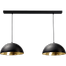 Industriële hanglamp Larino Ø40cm gunmetal/goudkleurig