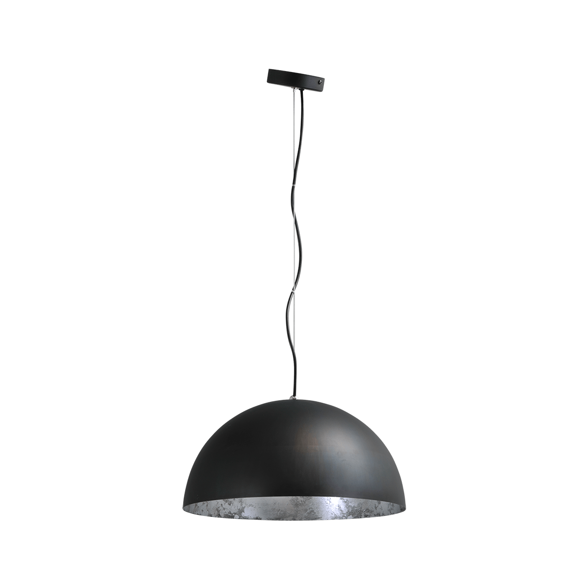 Industriële hanglamp Larino Ø40cm gun metal buitenkant E27