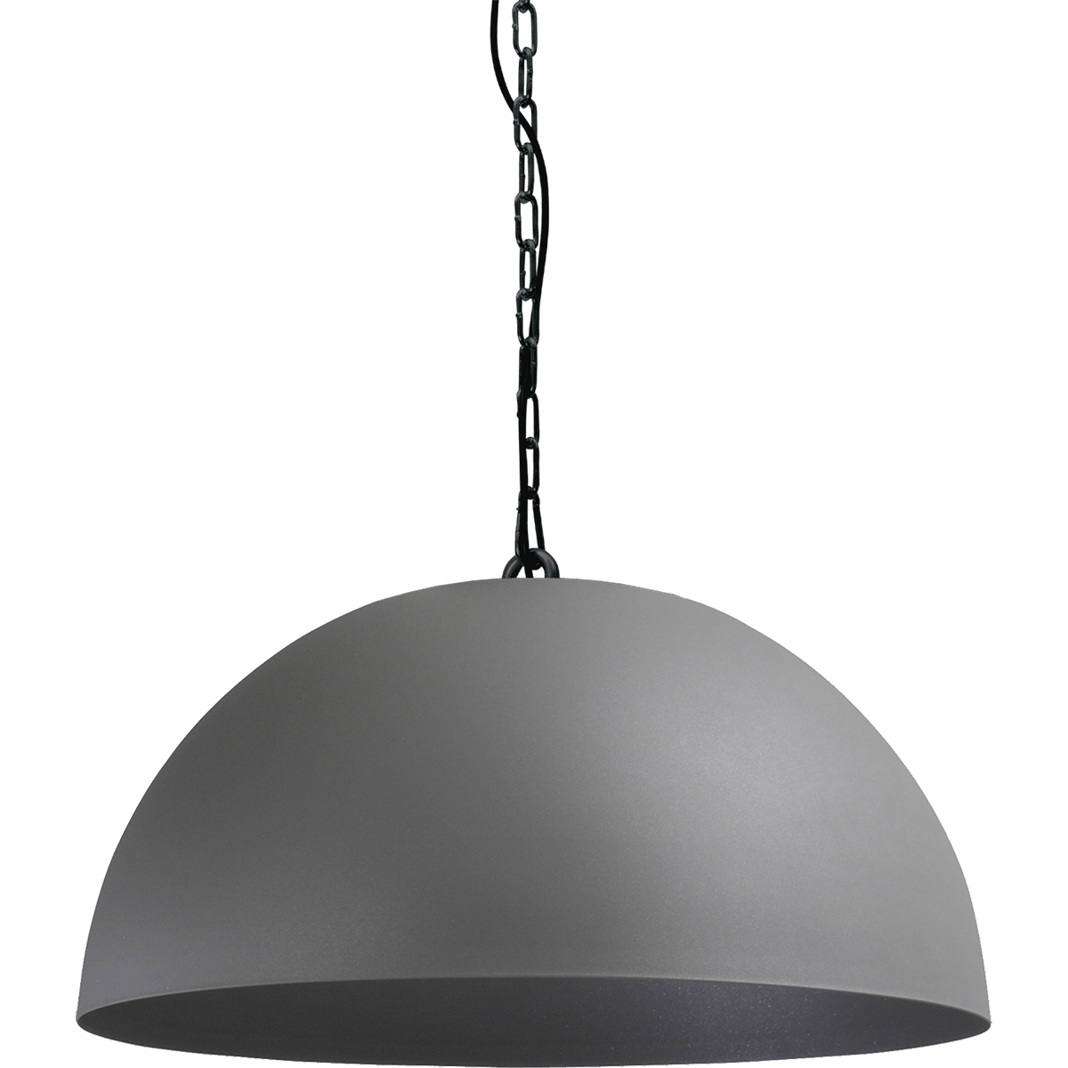 Industriële hanglamp Larino Ø60cm beton look buitenkant
