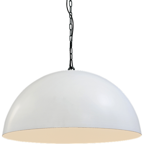 Industriële hanglamp Larino Ø60cm wit buitenkant