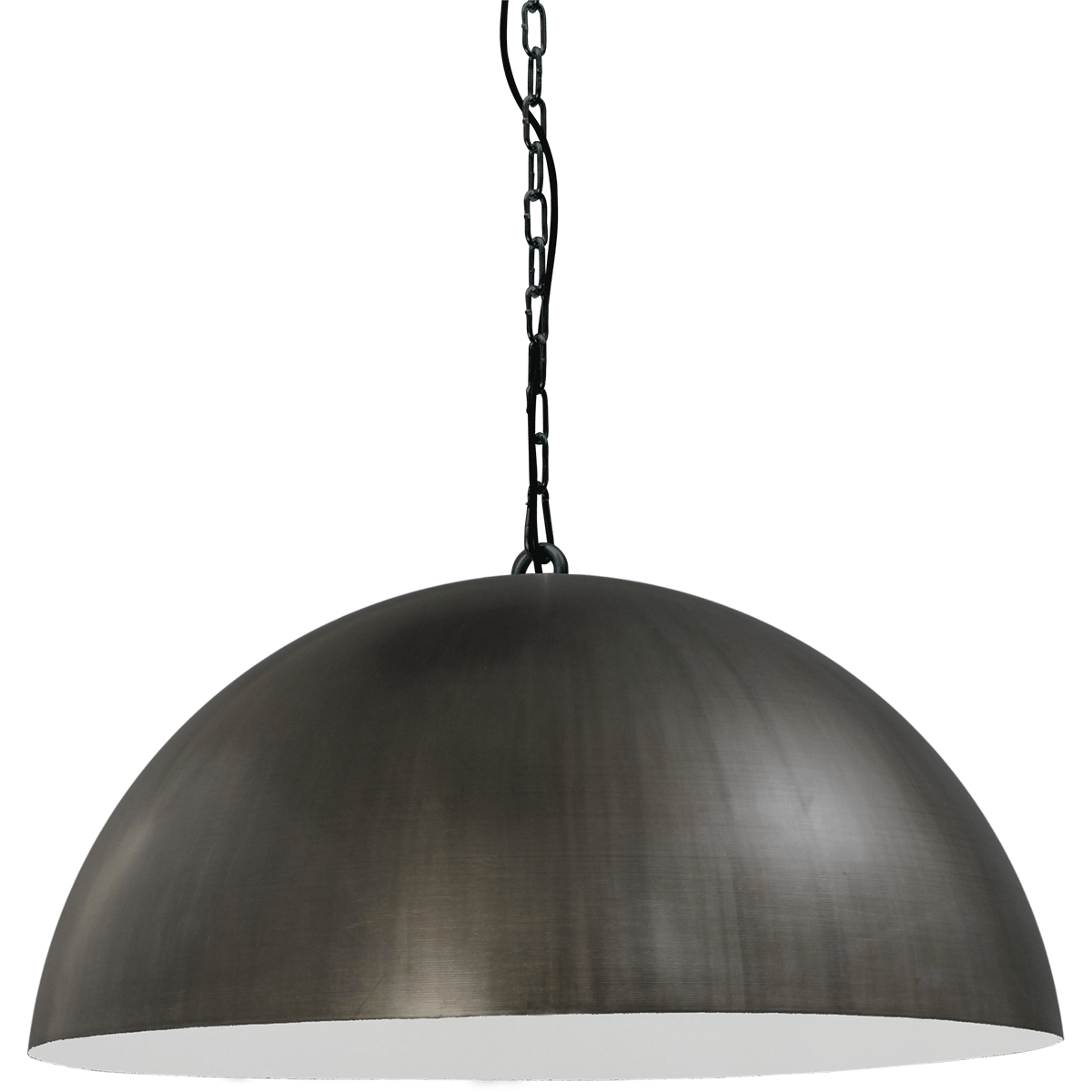 Industriële hanglamp Larino Ø60cm gunmetal buitenkant