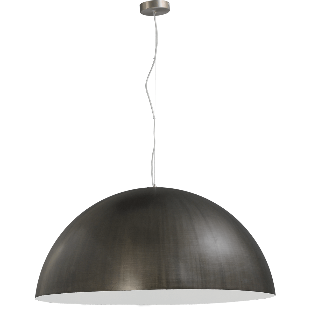 Industriële hanglamp Larino Ø60cm gunmetal buitenkant