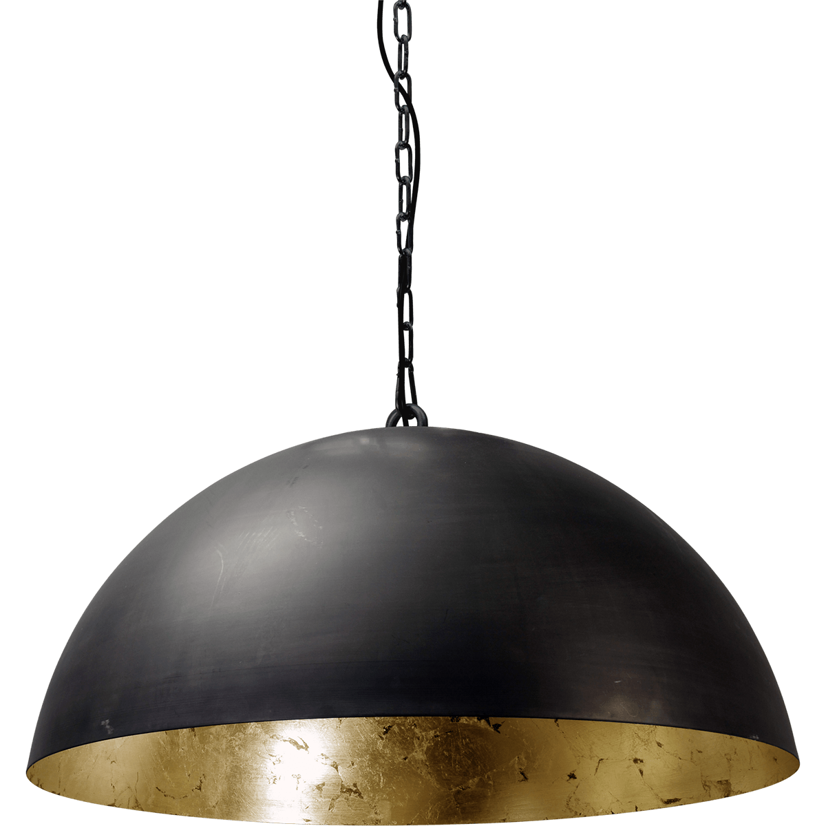 Industriële hanglamp Larino Ø60cm gunmetal buitenkant
