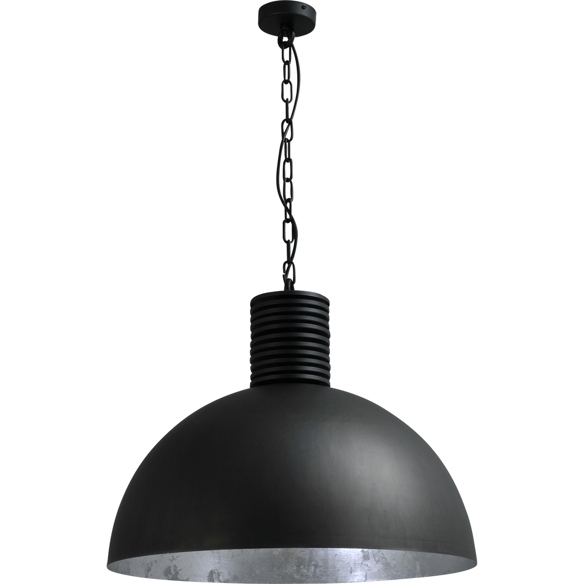 Industriële hanglamp Larino Ø60cm gunmetal buitenkant