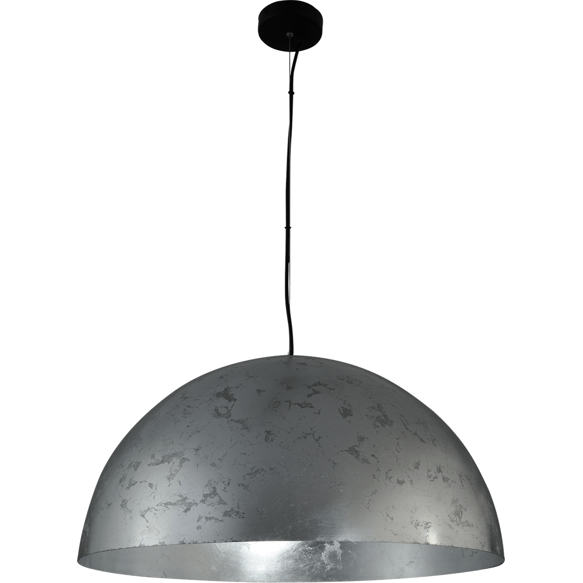 Hanglamp Larino Ø60cm bladzilveren buitenkant - bladzilveren binnenkant - stalen draad 150cm - MASTERLIGHT
