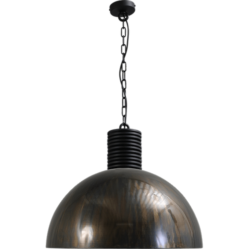 Industriële hanglamp Larino Ø60cm dappled oil buitenkant