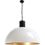 Industriële hanglamp Larino Ø80cm wit buitenkant