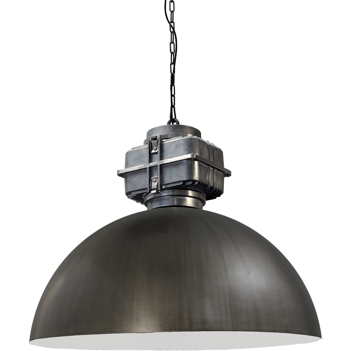 Industriële hanglamp Larino Ø80cm gunmetal buitenkant