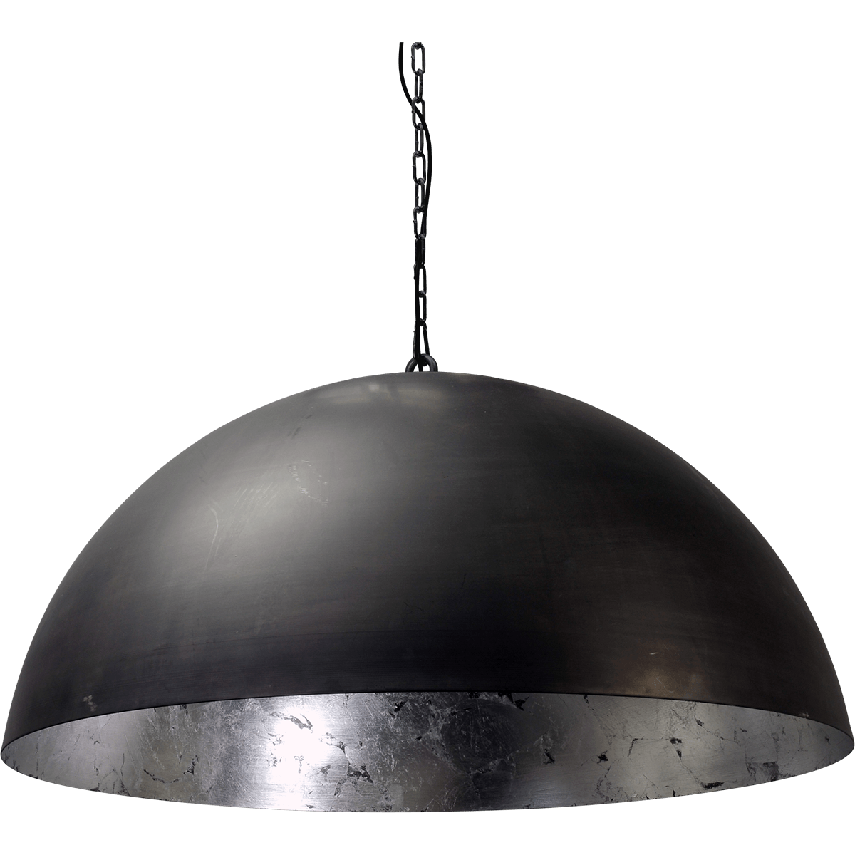 Industriële hanglamp Larino Ø80cm gunmetal buitenkant