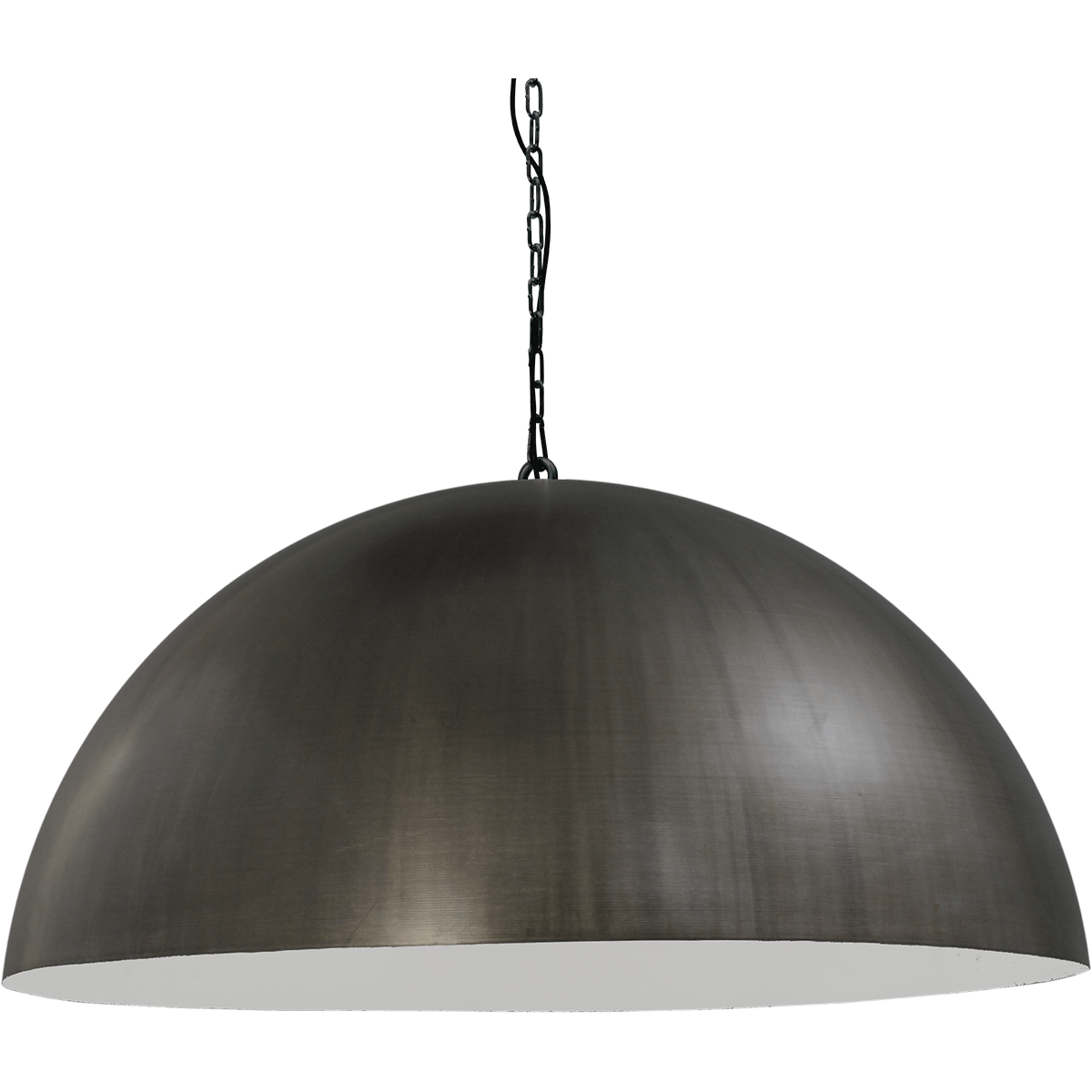 Industriële hanglamp Larino Ø100cm gunmetal buitenkant