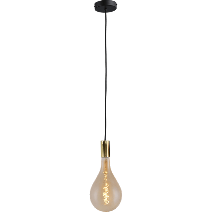 Hanglamp Tessi 1-lichts glimmend messing E27
