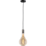 Hanglamp Tessi 1-lichts pendant zwart chrome E27