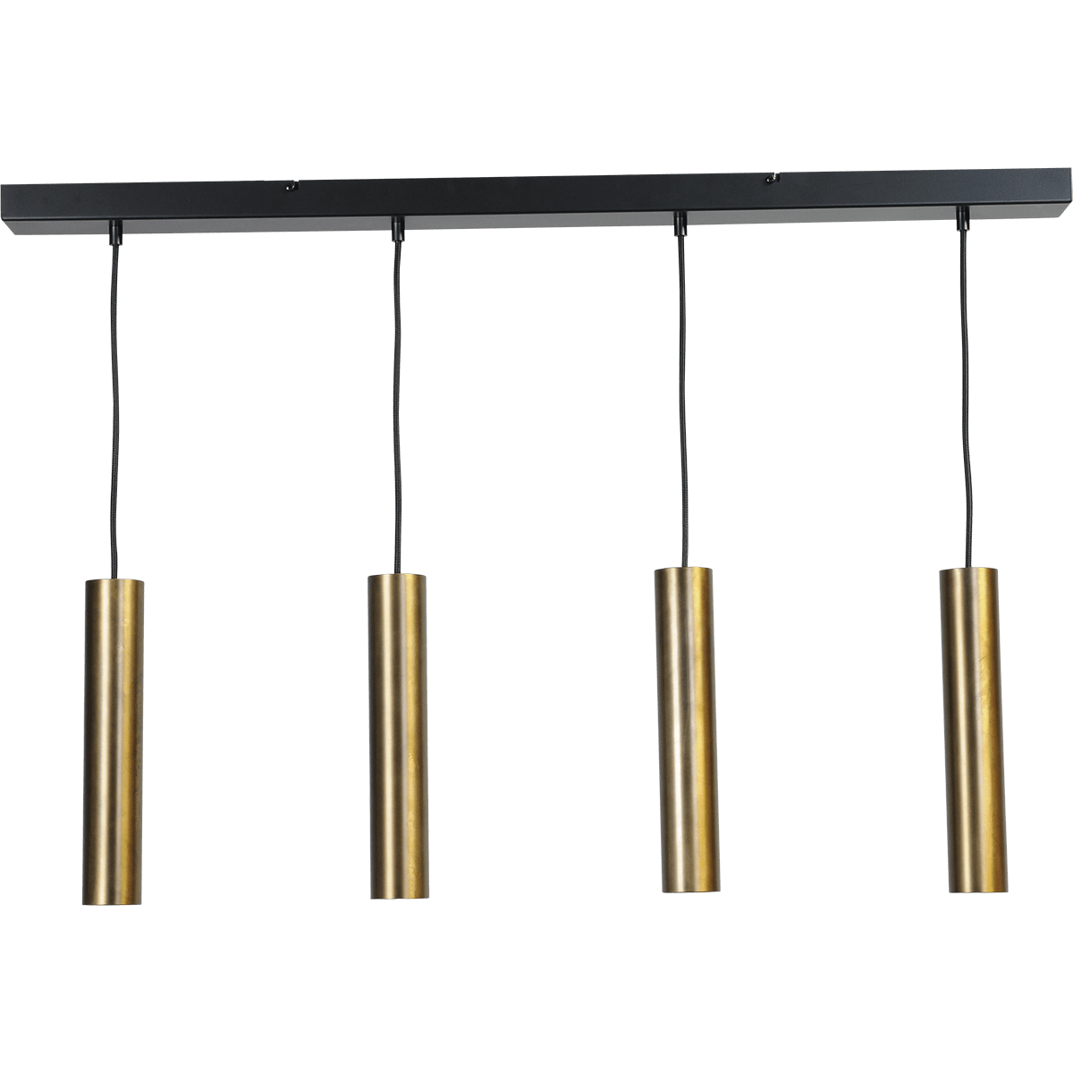 Hanglamp Run 4-lichts antiek messing