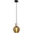 Hanglamp Bounty 1-lichts mat zwart/mat goud - kabel pvc 200cm - glas Smoke 62260-05-3 - MASTERLIGHT