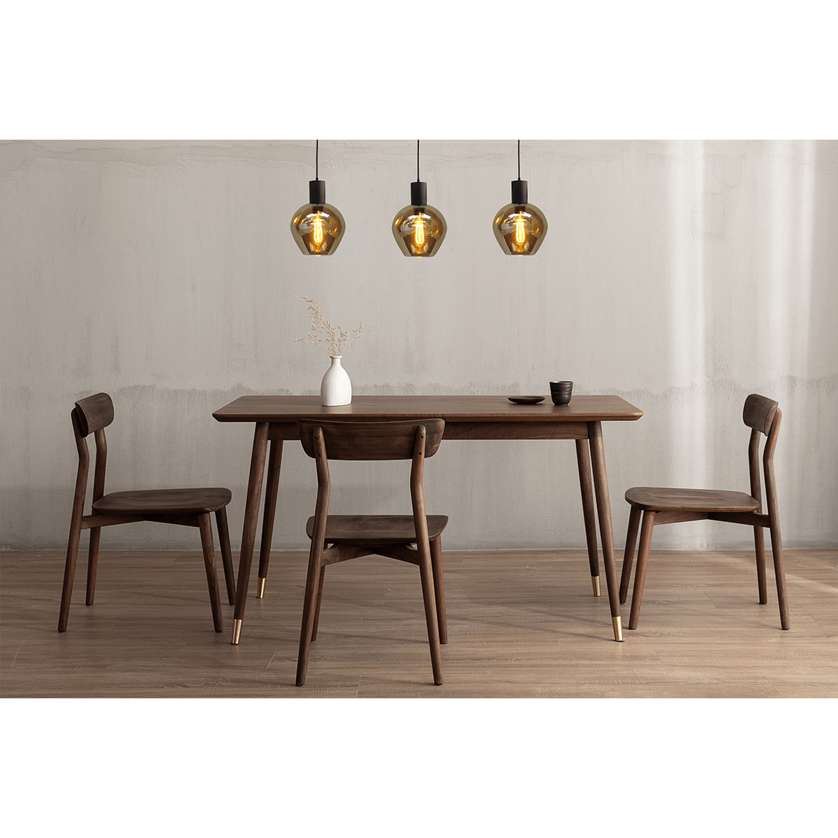 Hanglamp Bounty 3-lichts mat zwart 100x8cm - 3x glas smoke 62260-05-3 - MASTERLIGHT