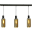 Hanglamp Bounty 3-lichts mat zwart 100x8cm - 3x glas smoke 62260-05-5 - MASTERLIGHT
