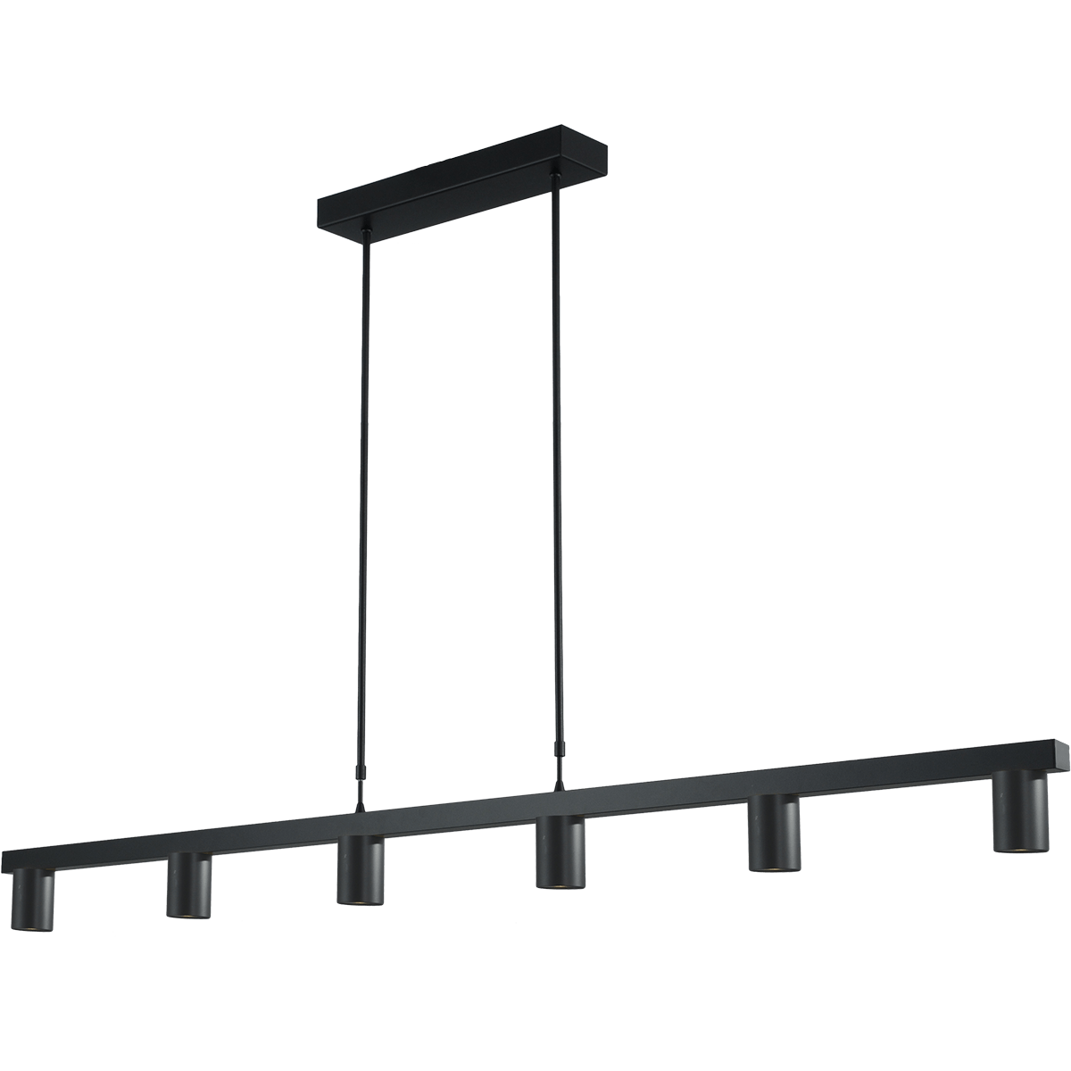 Hanglamp Bounce zwart/zwart 6-lichts - breedte 160cm - exclusief 6x GU10 - MASTERLIGHT