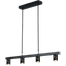 Hanglamp Bounce zwart/dappled oil 4-lichts - breedte 100cm - exclusief 4x GU10 - MASTERLIGHT