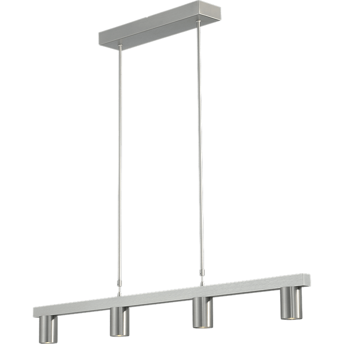 Hanglamp Bounce mat nikel/mat nikkel 4-lichts - breedte 100cm - exclusief 4x GU10 - MASTERLIGHT