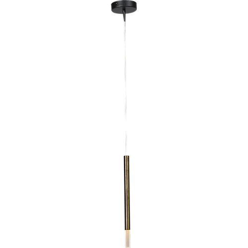 Hanglamp Flute 1-lichts zwart/antiek messing