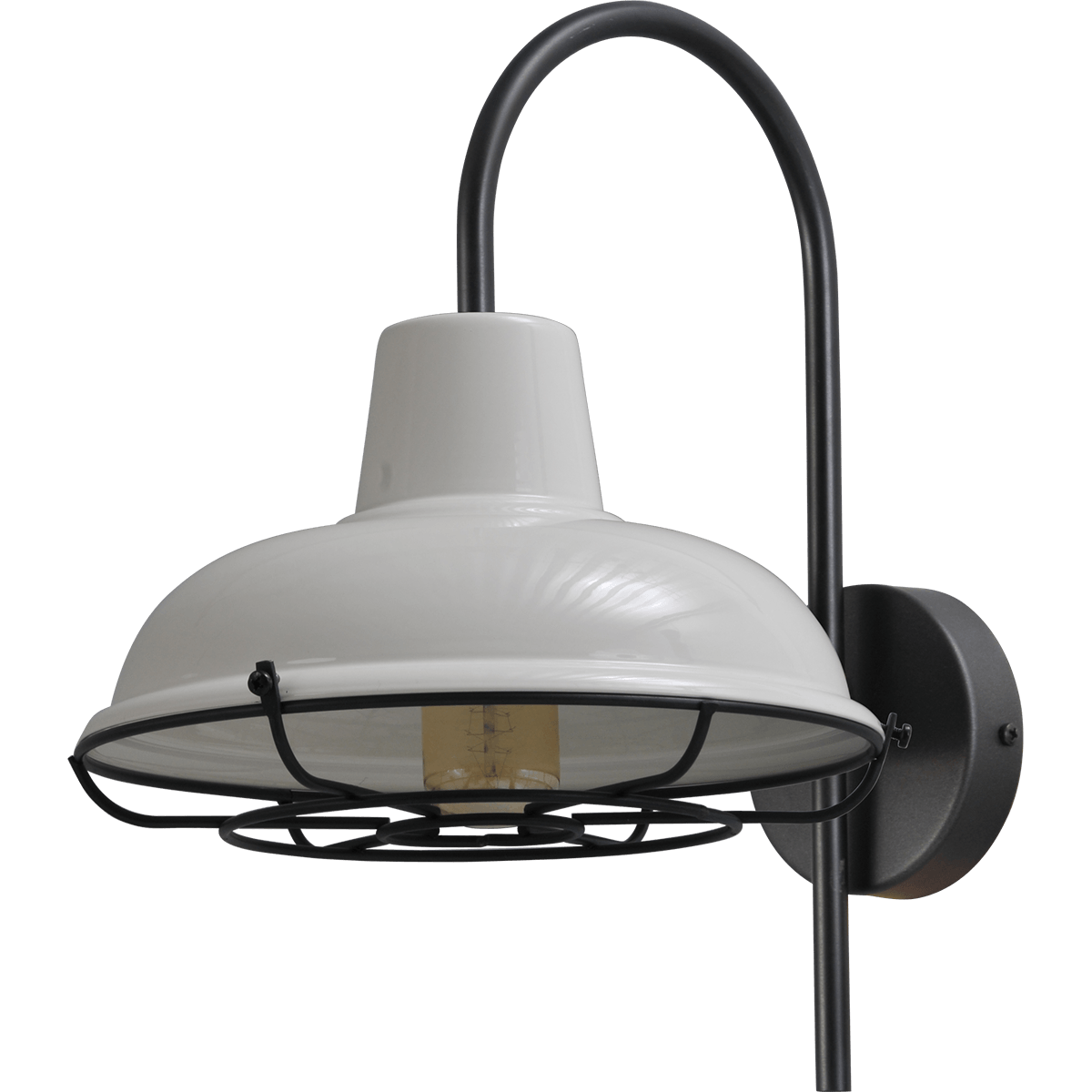 Industriële wandlamp di Panna gunmetal lengte 42cm diepte 32