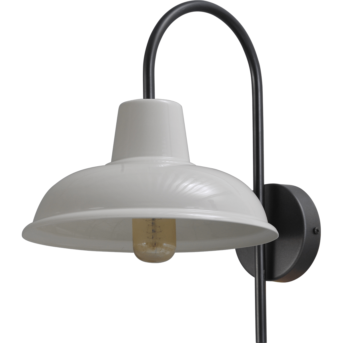 Industriële wandlamp di Panna gunmetal lengte 42cm diepte 32