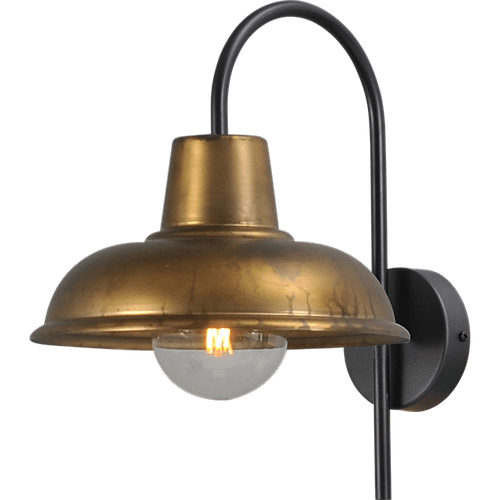 Industriële wandlamp di Panna gunmetal lengte 42cm diepte 32