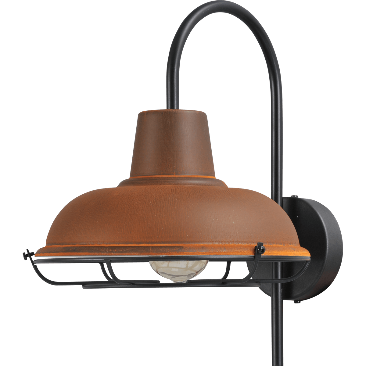 Industriële wandlamp di Panna gunmetal lengte 42cm diepte 32