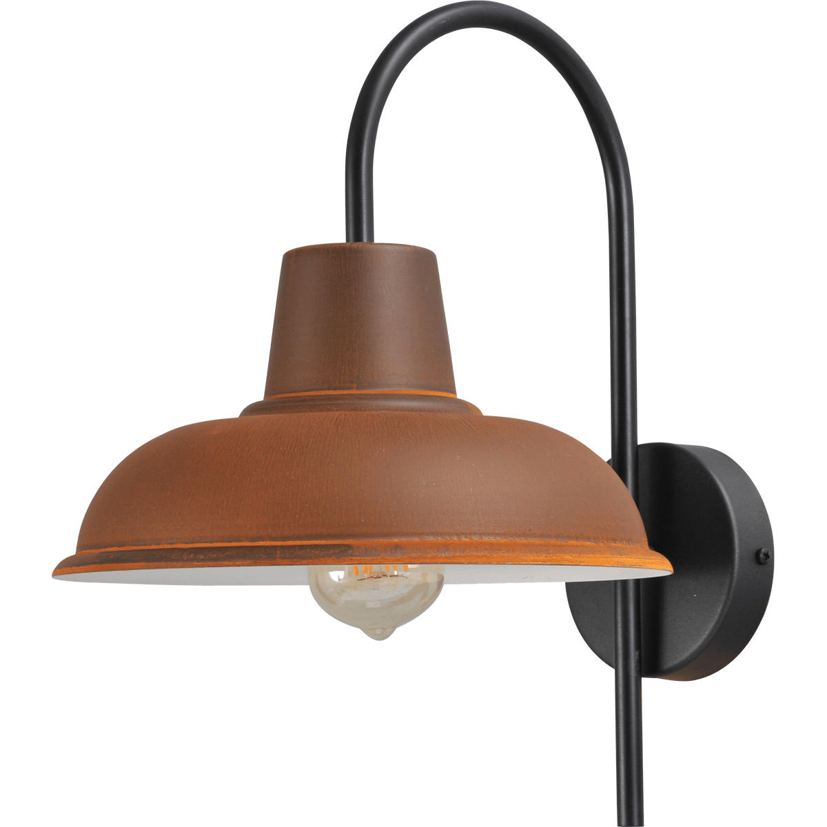 Industriële wandlamp di Panna gunmetal lengte 42cm diepte 32