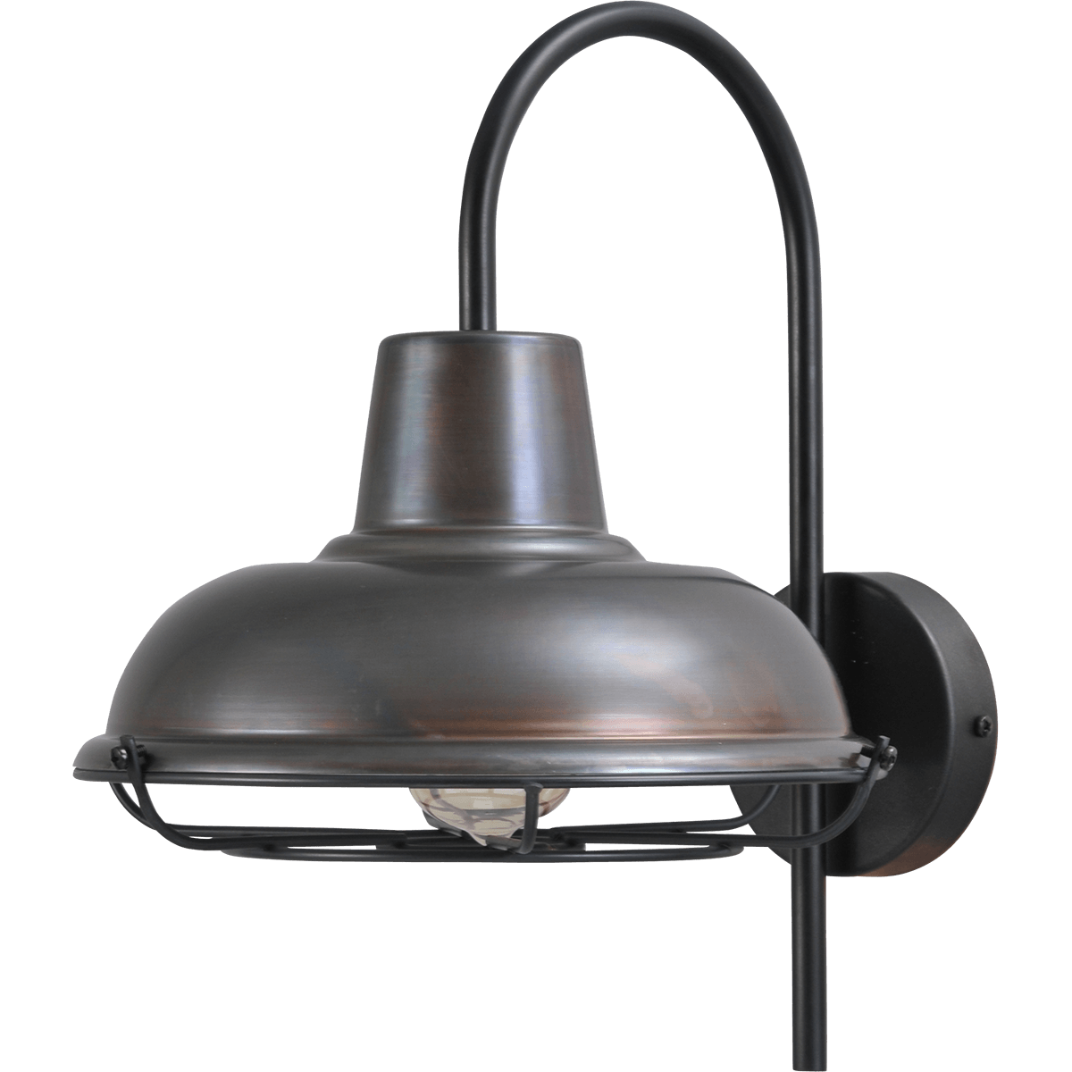 Industriële wandlamp di Panna gunmetal lengte 42cm diepte 32