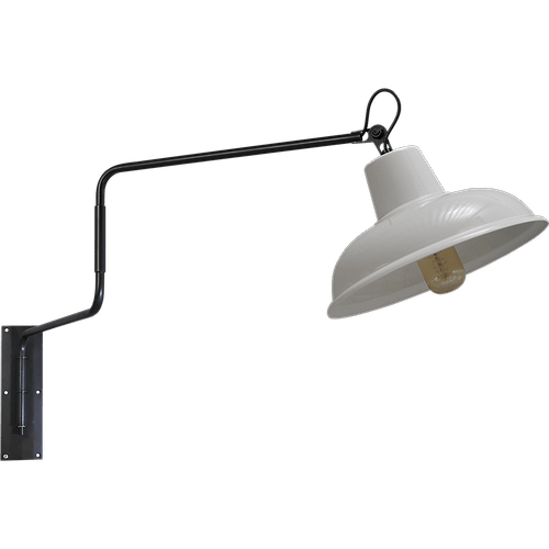 Industriële wandlamp di Panna movable arm gunmetal 123x49cm