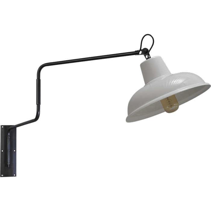Industriële wandlamp di Panna movable arm gunmetal 123x49cm