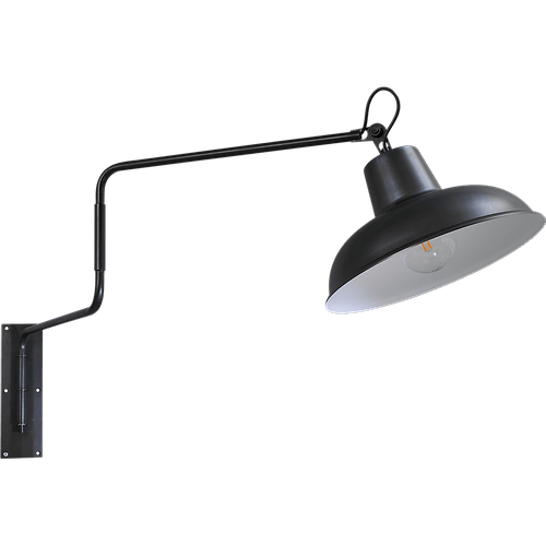 Industriële wandlamp di Panna movable arm gunmetal 123x49cm