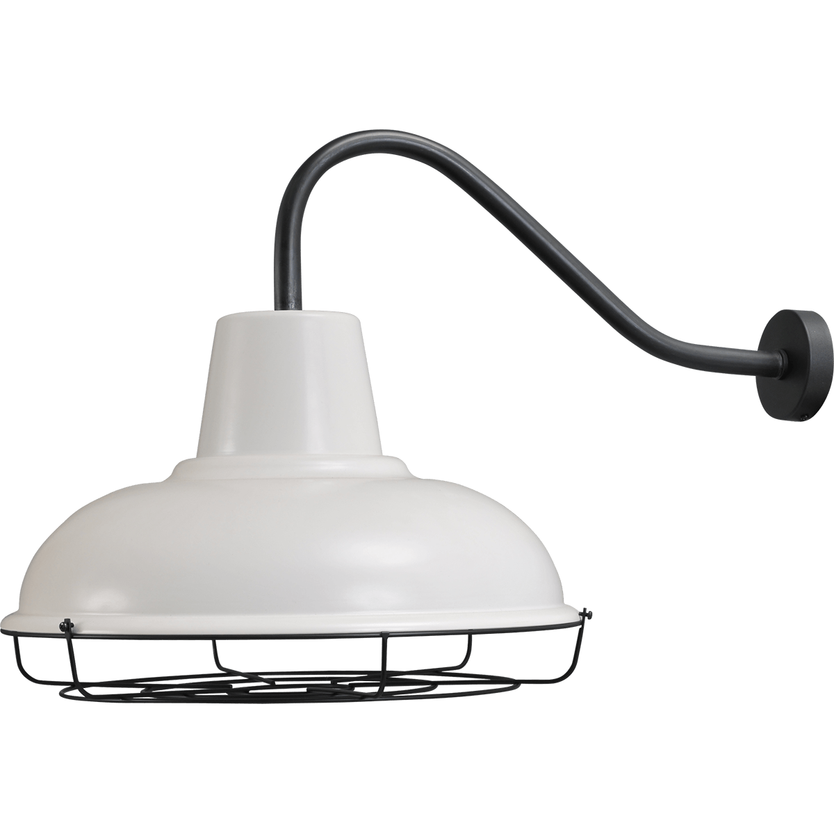 Industriële wandlamp di Panna zwart diepte 73cm hoogte 50cm
